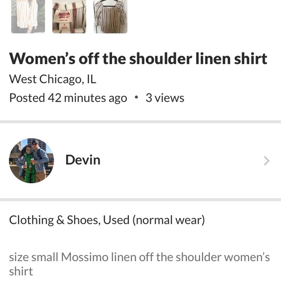 women’s off the shoulder summer shirt - Picture 4 of 4